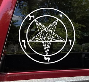 Pentagram Sigil of Baphomet | Custom Vinyl Decal Sticker for Car Window Wall Device - Etsy