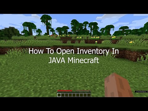 How to Open Inventory In JAVA Minecraft