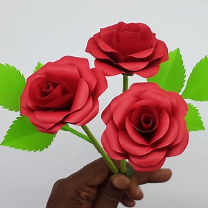32K views · 2.4K reactions | Realistic and Easy Paper Roses Making Instruction... Details - https://goo.gl/XjRonp Paper Info - https://amzn.to/2NXoomy | Colors Paper | Facebook