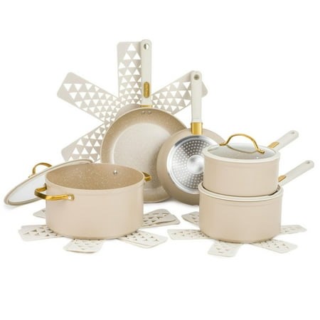 Thyme & Table Nonstick 12-Piece Cookware Set, Taupe, Cookware - Walmart.ca