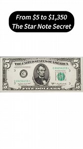 7.1K views · 65 reactions | From $5 to $1,350: The Star Note Secret #coins #bill #banknotes #dollar #coincollecting #starnote | HeritCoin | Facebook