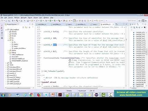 Controller Area Network(CAN) programming Tutorial 17 : Coding for CAN data transmission