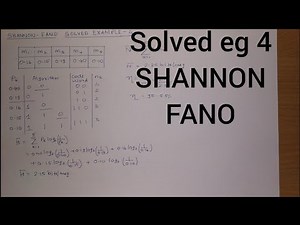 Shannon Fano (Solved Example 4) Digital Communication [HINDI]