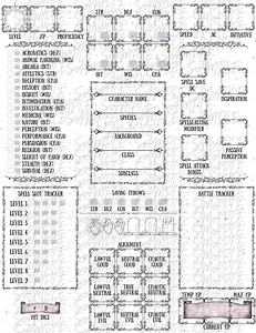 Dnd 5e Character Sheet: Detailed RPG Note Taking Pages (PDF) - Etsy