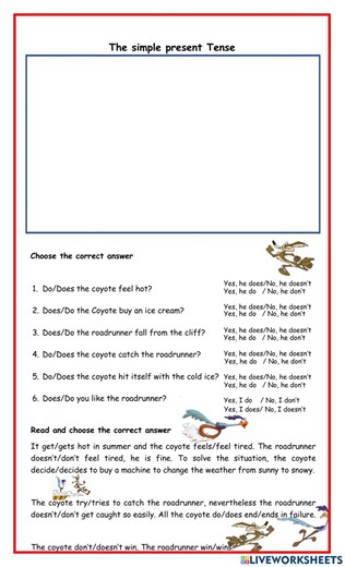 Simple present online exercise for 1st grade