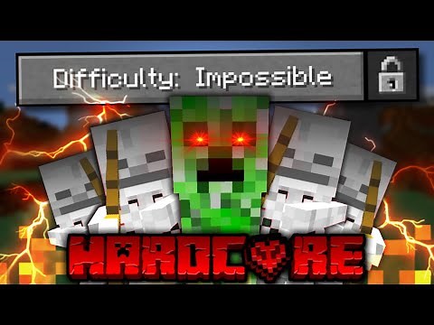 I Beat Minecraft on IMPOSSIBLE DIFFICULTY in HARDCORE?! (very scary)