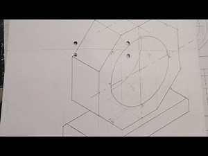 Engineering Drawing N2 (isometric, Exercise d)