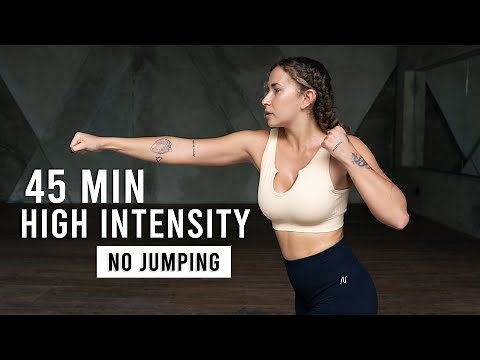 45 MIN INTENSE NO JUMPING HIIT Workout (Full Body Fat Burn, No Equipment, No Repeat)