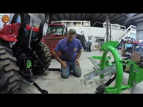 How to connect a SB 165 Sickle Bar Mower to tractor from Small Farm Innovations