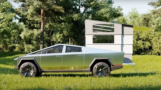 Meet CyberLandr, A Tesla Cybertruck Camper That Completely Disappears
