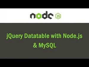 jQuery Datatables with Node.js Express & MySQL