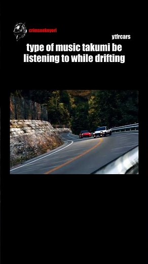 type of music Takumi be listening to while drifting #assettocorsa #initald #shorts