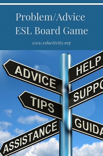 Problem-Advice Board Game | 4-Skills ESL Activity for Kids or Adults