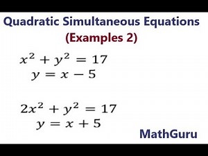 How to solve Quadratic simultaneous equations easily | GCSE | Grade 10-12 | Example 2