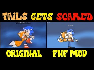 AHH! I'M AFRAID OF LIGHTNING🌩️ Original Vs FNF | All References in FNF Tails Gets Scared Mod