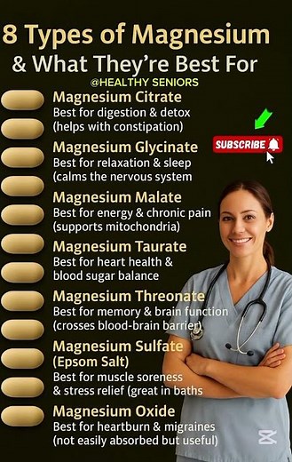 8 Types of Magnesium & Their Benefits | Best Magnesium for Sleep, Energy & Health