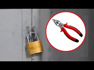 The best way for unlocking a padlock with pliers