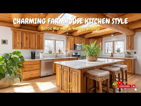 🏡✨ Charming Farmhouse Kitchen Style | Rustic Warmth & Vintage Beauty 🌿🍽️