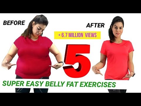 5 Easy Exercise To Lose Belly Fat At Home For Beginners | How To Get Flat Stomach In A Week Workout