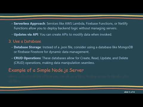 How to Edit a Local .json File Using AJAX in JavaScript