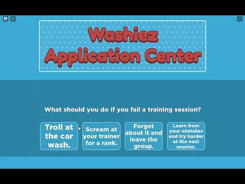 WASHIEZ APPLICATION (ALL ANSWERS) ROBLOX