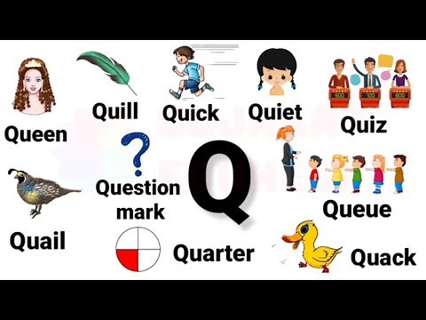 Q Letter words in English | Words starting with Letter Q | Q Letter words with pictures