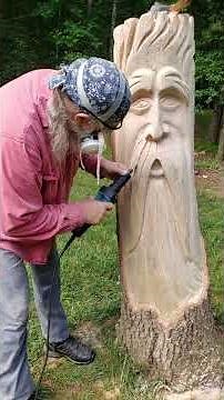 tree trunk carving
