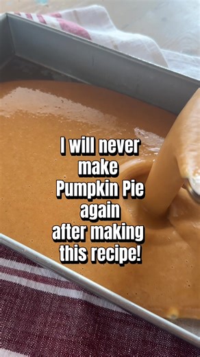Seriously…I will never make a traditional pumpkin pie again. This Pumpkin Pecan Cake is so easy. It only uses a few ingredients, and it would make the perfect addition to your Thanksgiving table. Recipe is below! Follow for more easy recipes! 1 15 oz. can pumpkin puree 1 12 oz. can lowfat evaporated milk 1 cup brown sugar 3 eggs 2 tsp pumpkin pie spice 1/2 tsp cinnamon 1/2 tsp salt 1 box yellow cake mix 1 stick butter, cubed 1/2 cup chopped pecans Optional: Whipped Topping or Homemade Whipped Cr