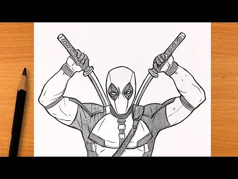 How to draw Deadpool || Deadpool step by step || Easy drawing tutorial