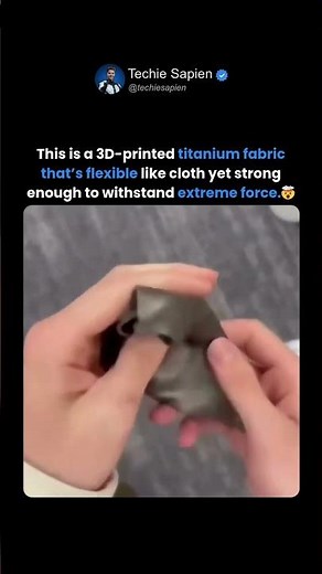3D-Printed Titanium Fabric — Stronger Than Steel, Softer Than Silk 🤖💪