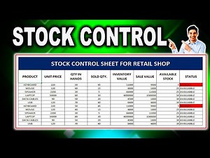 Stock Control Sheet In Excel | How To Manage Stock Control In MS Excel | MS Excel Inventory