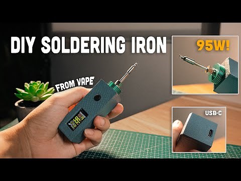 [Satisfying] Compact DIY Soldering Iron – Melts Solder in 8 Seconds!