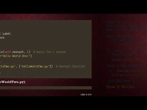 Restarting Your Kivy App with os.execv()