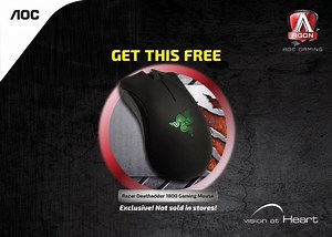 8.4K views · 11 reactions | Looking for a new gaming monitor and mouse? We've got the deal for you! Buy any of these AOC gaming monitors - G2460VQ6, G2460PF, G2460PG, G2778VQ or AG322FCX and get an exclusive Razer Deathadder 1800DPI Gaming Mouse for FREE! Promotion available while stocks last. | AGON by AOC | Facebook