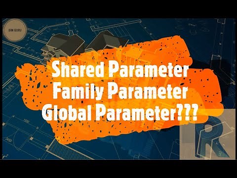 Shared parameters, Family parameters, Global parameters in Revit