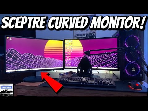 Sceptre 24" Curved 75Hz GAMING Monitor Unboxing & Review! (Gaming Setup Update)