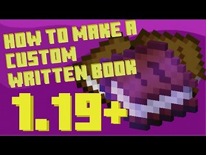 Minecraft 1.19+ How to make a custom written book with commands.
