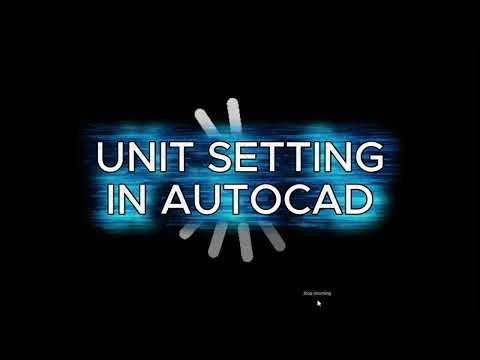 Unit Setting In AutoCAD