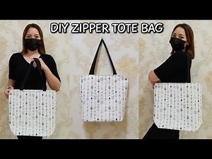 DIY ZIPPER TOTE BAG | Very Easy Tote Bag Tutorial