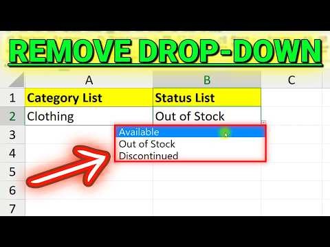 How to Remove a Drop-Down List in Excel