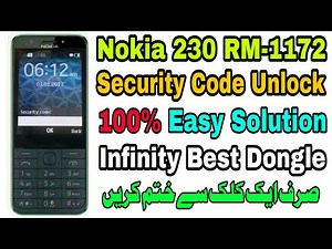 Nokia 230 RM-1172 Security Code Unlock 100% Easy Solution Infinity Best Dongle
