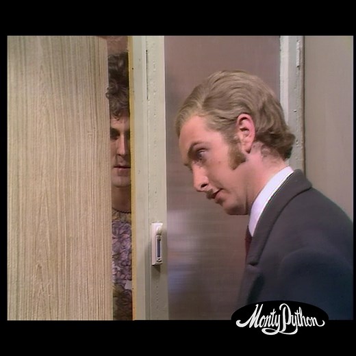 Your weekly reminder not to open the door to burglars (or encyclopaedia salesmen) #MontyPython #EricIdle #JohnCleese #FlyingCircus #Burglar #Comedy #Funny | Monty Python