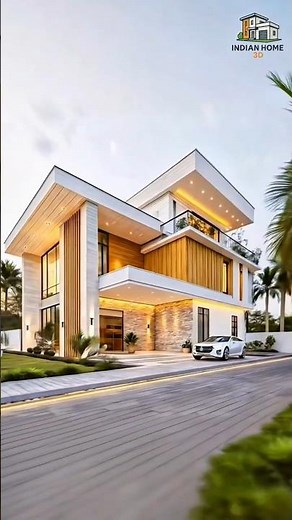 Modern 3-Storey Villa Construction to Final Look | 40x60 plot House Design Transformation 🏡 #shorts