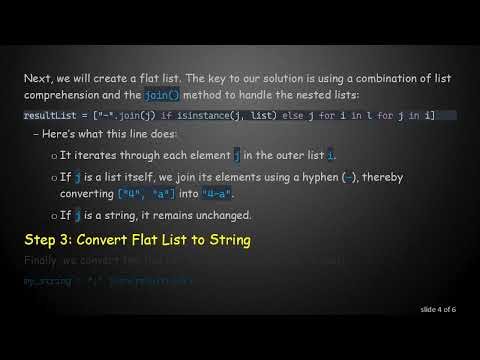 How to Transform a Nested List into a String in Python