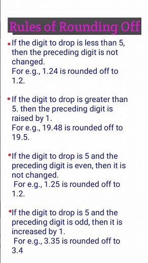 Rules of Rounding Off with Example