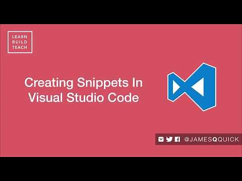 Creating Code Snippets in Visual Studio Code