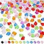 YATOJUZI 500pcs Fake Ice Cubes Clear Vase Fillers Fish Tank Aquarium Decorations DIY Craft Accessories Acrylic Crushed Rocks Plastic Diamonds Gems for Dinning Table Centerpiece Wedding Birthday Party