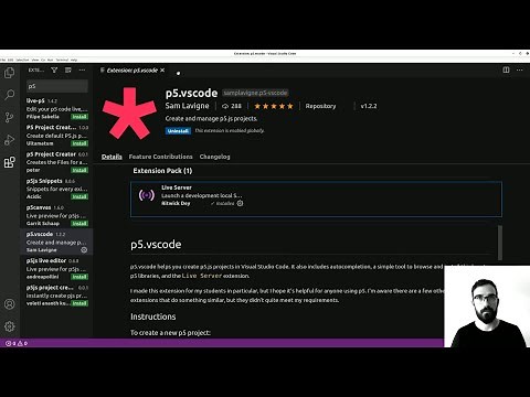 How to use p5.js with Visual Studio Code