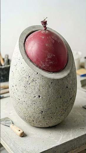Balloon Trick Creates the Most Unique Planter #diy #concrete #gardening