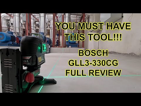 BOSCH GLL3-330CG FULL REVIEW 3 Plane 360 Degree Green Beam Laser Level